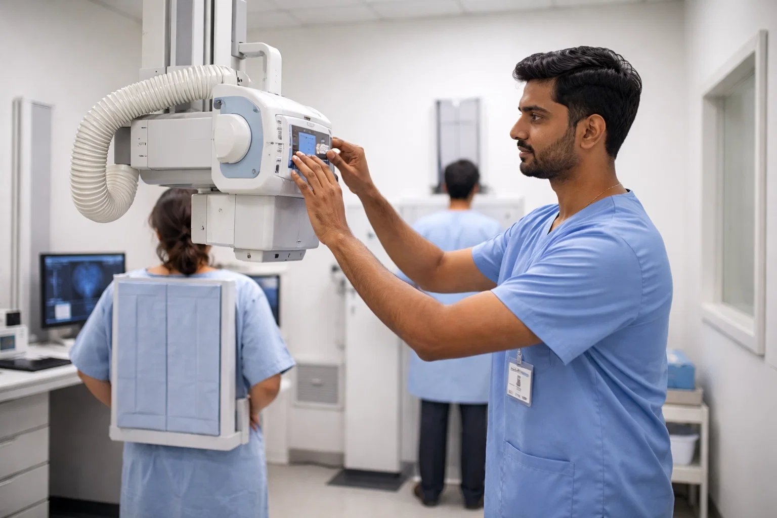 Technician performing X-Ray